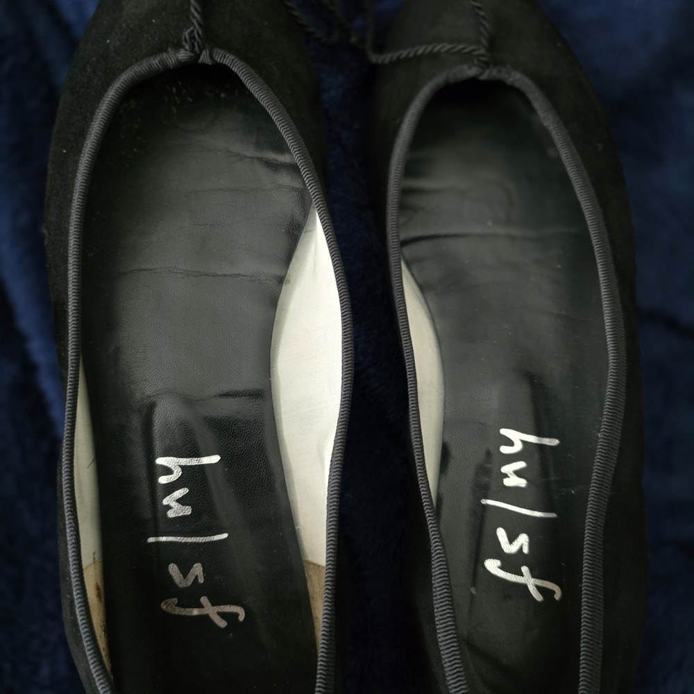 French Sole FS/NY Black Velvet Velour Women's Ballet Flats 9